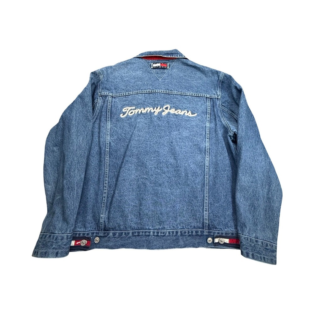 Tommy Jeans Denim Jacket Mens XXL Blue 2001 Cotton Streetwear Vintage 90's